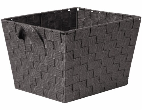 Whitmor Woven Storage Tote - Gray Perspective: back