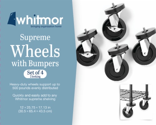 Whitmor Supreme Wheels for Shelving Units Perspective: back
