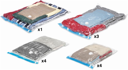 Whitmor Spacemaker™ Vacuum Bags - Clear/Blue Perspective: back