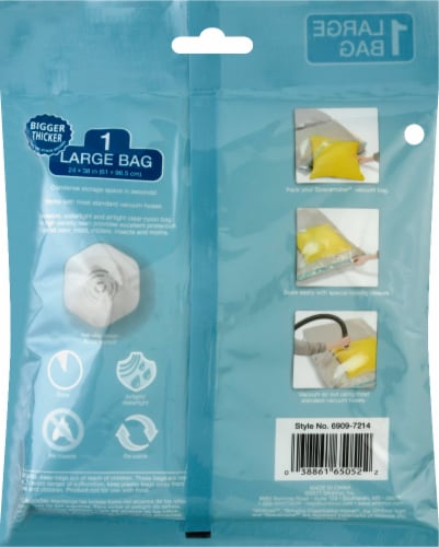 Whitmor Spacemaker Large Vacuum Bag - Clear Perspective: back