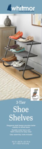 Whitmor 5034623 Metal Shoe Shelves, Gray Perspective: back