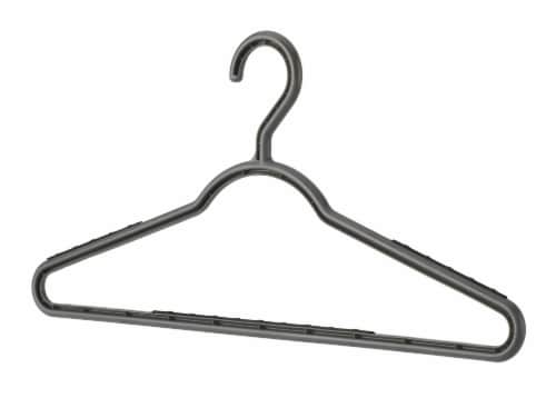 Whitmor Sure Grip Hangers - Gunmetal Gray Perspective: back