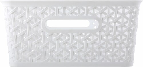 Whitmor Resin Form Tote - White Perspective: back