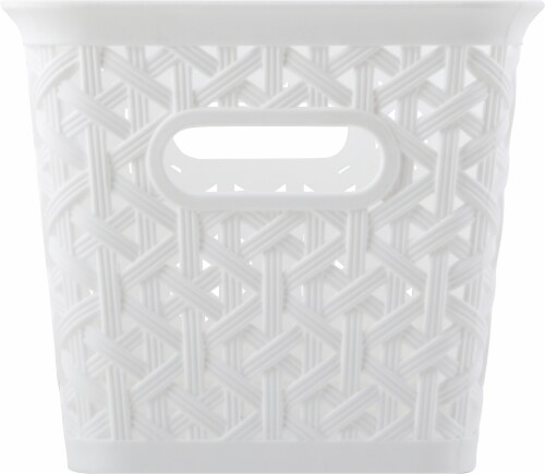 Whitmor Resin Form Half Basket - White Perspective: back