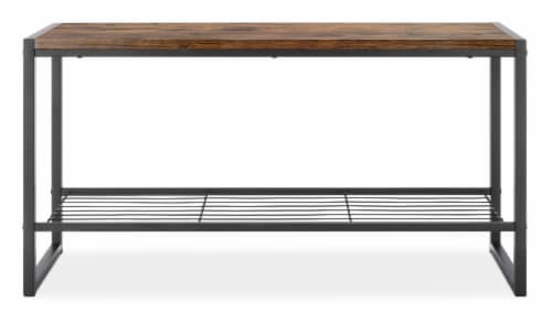 Whitmor Modern Industrial Entry Bench - Natural/Black Perspective: back