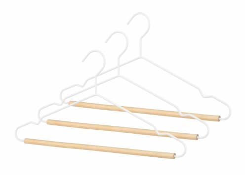 Whitmor Wire & Wood Suit Hangers - White Perspective: back