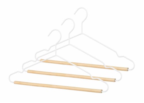 Whitmor Wire & Wood Suit Hangers - White, 3 ct - Kroger