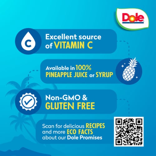 Dole® Canned Pineapple Slices Fruit In Heavy Syrup Perspective: back