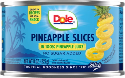 Dole® Canned Pineapple Slices Fruit In 100% Pineapple Juice Perspective: back
