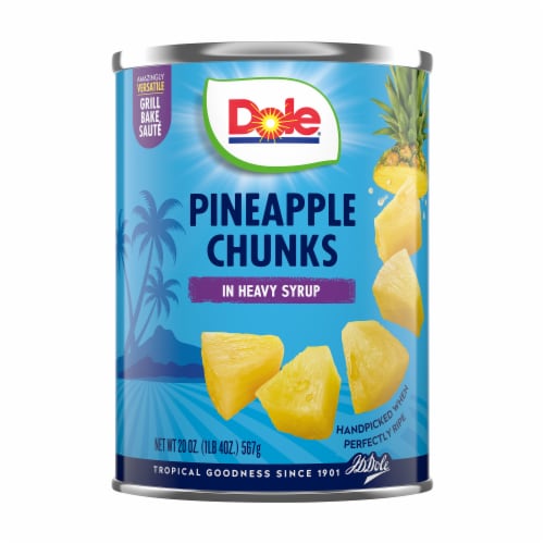 Dole® Canned Pineapple Chunks Fruit In Heavy Syrup Perspective: back