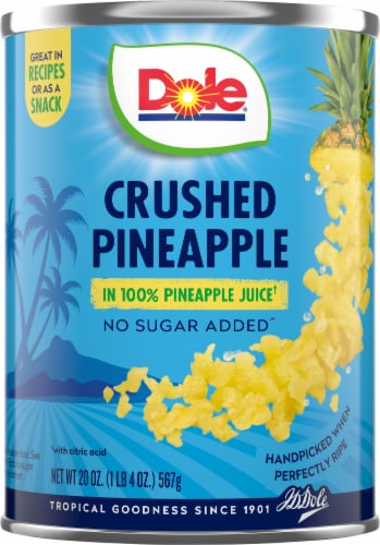 Dole® Canned Crushed Pineapple Fruit In 100% Pineapple Juice Perspective: back