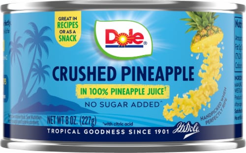 Dole® Canned Crushed Pineapple Fruit In 100% Pineapple Juice Perspective: back
