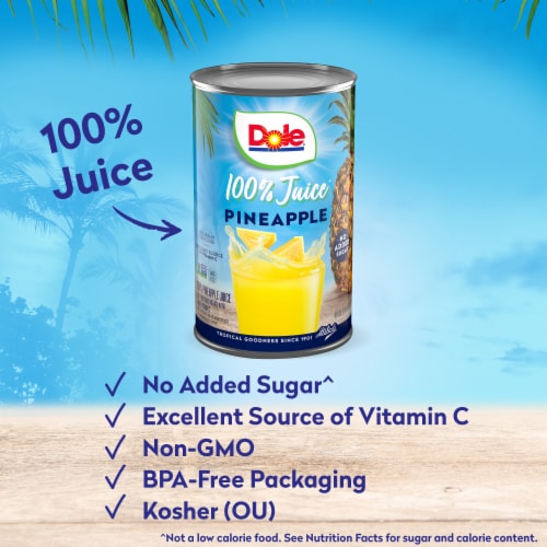 Dole® Pineapple 100% Juice Perspective: back