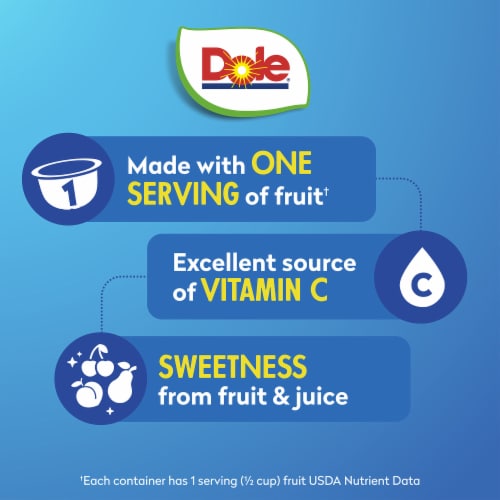 Dole® Fruit Bowls® Cherry Mixed Fruit In 100% Juice Cups Perspective: back
