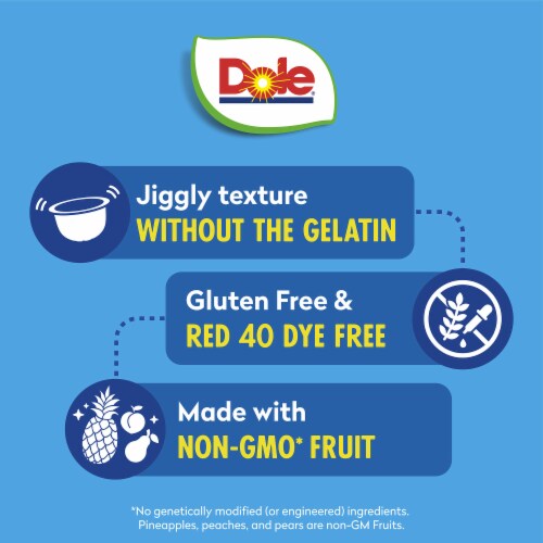 Dole® Fruit Bowls® Mixed Fruit In Black Cherry Flavored Gel Cups Perspective: back