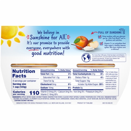 Dole Apples and Creme Parfait Cups, 4 ct / 4.3 oz Ralphs