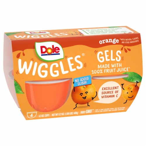 Dole® Wiggles™ Orange Fruit Juice Gels Perspective: back