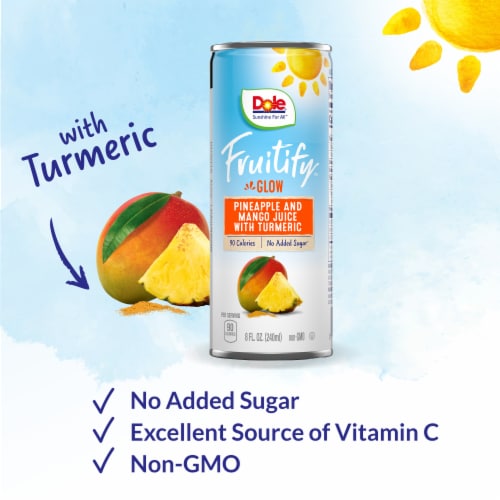 DOLE® Fruitify® Glow Pineapple and Mango Juice with Turmeric Perspective: back