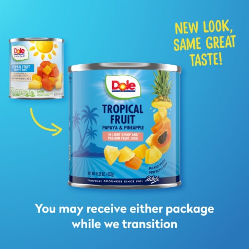 Dole® Canned Tropical Fruit In Light Syrup And Passion Fruit Juice Perspective: back