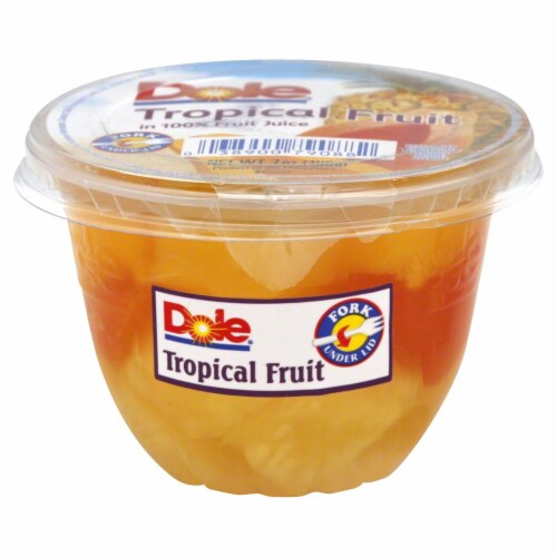 Dole Tropical Fruit Cup Perspective: back