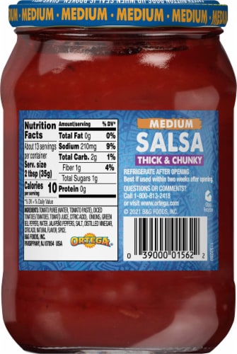 Ortega Medium Thick & Chunky Salsa Perspective: back