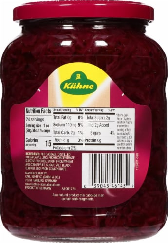 Kuhne Red Cabbage With Apples Perspective: back
