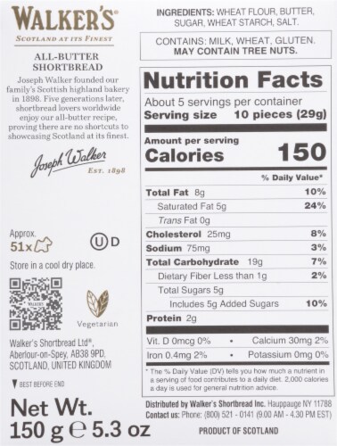 Walker's® Mini Scottie Dog Shortbread Cookies Perspective: back