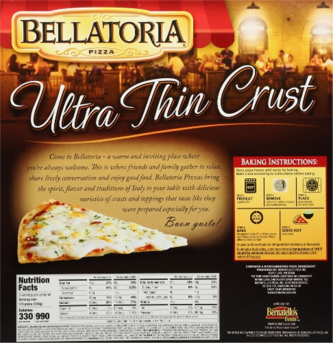 Bellatoria® Ultimate 5 Cheese Ultra Thin Crust Frozen Pizza Perspective: back