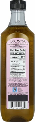 Colavita Roasted Garlic Extra Virgin Olive Oil Perspective: back