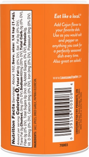 Louisiana Fish Fry Products Original Cajun Seasoning Perspective: back