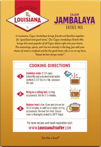 Louisiana Cajun Jambalaya Entree Mix Perspective: back