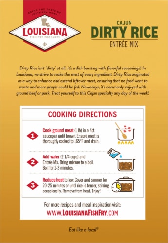 Louisiana Cajun Dirty Rice Entree Mix Perspective: back