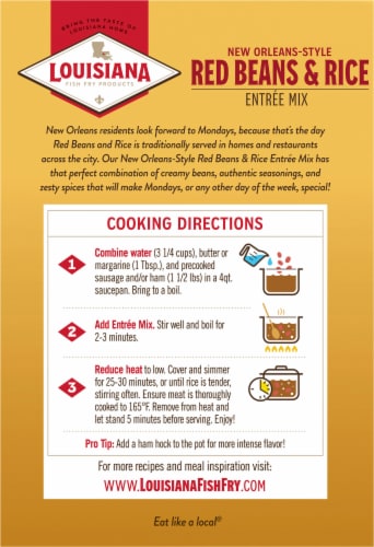 Louisiana® New Orleans Style Red Beans & Rice Mix Perspective: back