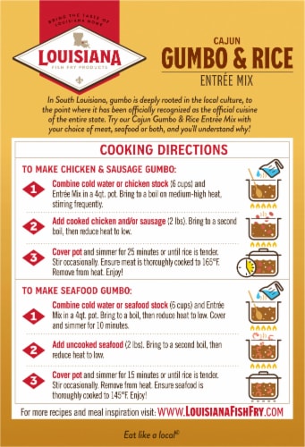 Louisiana® Cajun Gumbo & Rice Mix Perspective: back