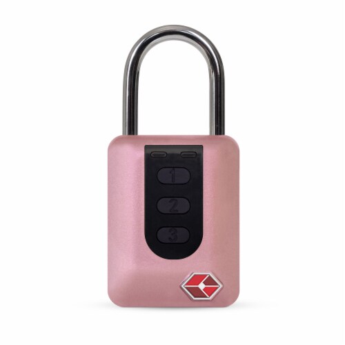 Hampton BenjiLock TSA Fingerprint Padlock - Rose Gold Perspective: back
