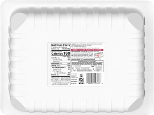 Jennie-O® Sweet Italian Fresh Turkey Sausage Links Perspective: back