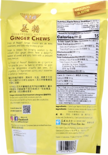Prince of Peace® Original Ginger Chews Perspective: back