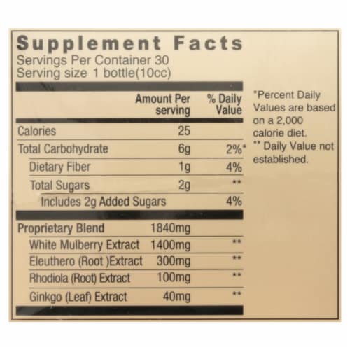 Prince of Peace Ultra Ginkgo Plus Endurance Formula - 30 Vials Perspective: back