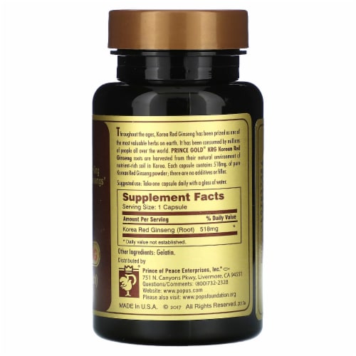 Prince Gold Korean Red Ginseng Perspective: back