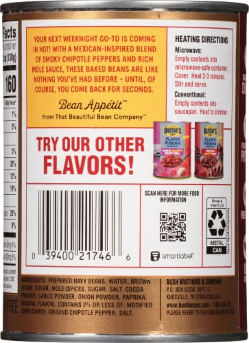 Bush's® Best Flavor Fusions™ Chipotle Smoked Mole Baked Beans Perspective: back