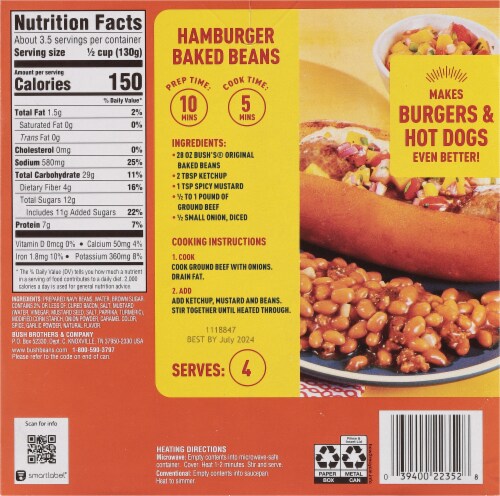 Bush's® Best Original Baked Beans Perspective: back