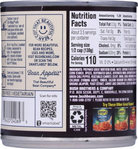 Bush's® Slow-Simmered White Chili Magic Chili Starter Perspective: back