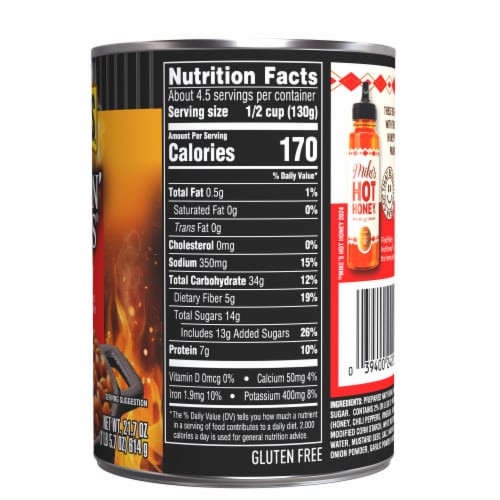 Bush's® Best Hot Honey Grillin' Beans® Perspective: back
