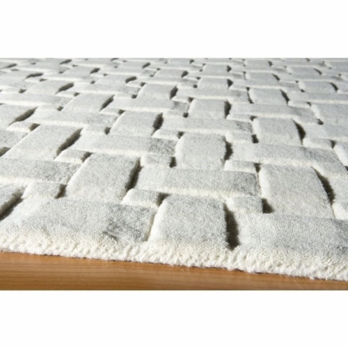 Momeni Metro Woven Pattern Area Rug - Ivory Perspective: back