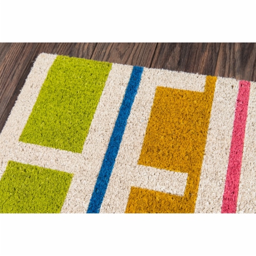 Novogratz Aloha Multi Hello Doormat Perspective: back