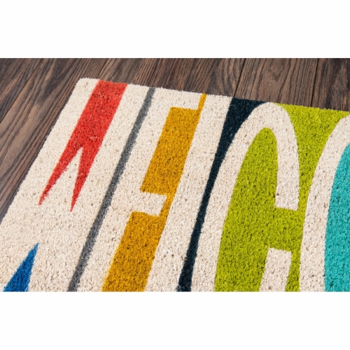Novogratz Aloha Multi Welcome Doormat Perspective: back