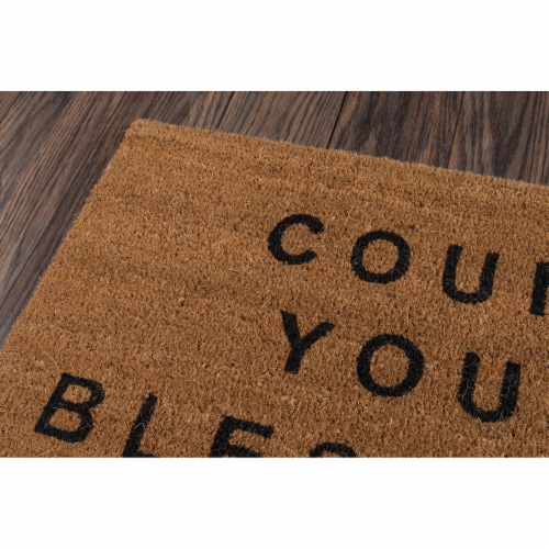 Novogratz Aloha Natural Count Your Blessings Doormat Perspective: back