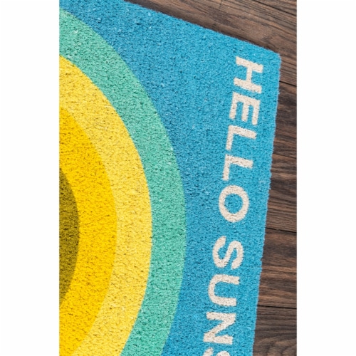 Novogratz Aloha Multi Hello Sunshine Outdoor Doormat Perspective: back