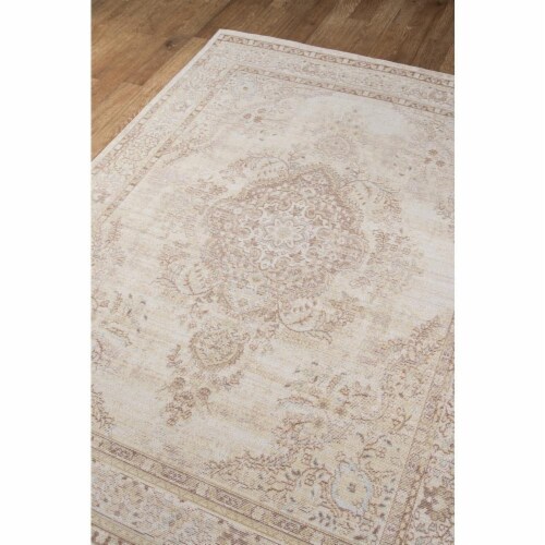 Momeni ISABEISA-1IVY2030 Isabella Machine Made 100 Percent Polyester Rectangle Rug, Ivory - 2 Perspective: back