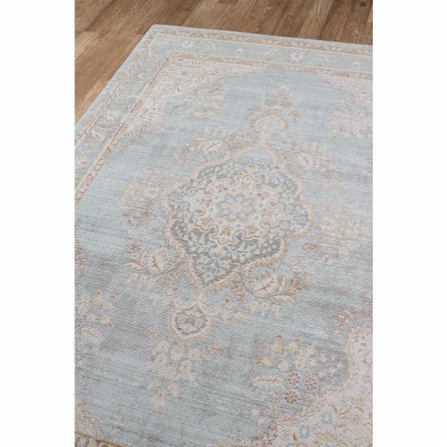 Momeni ISABEISA-1BLU5373 Isabella Machine Made 100 Percent Polyester Rectangle Rug, Blue - 5 Perspective: back